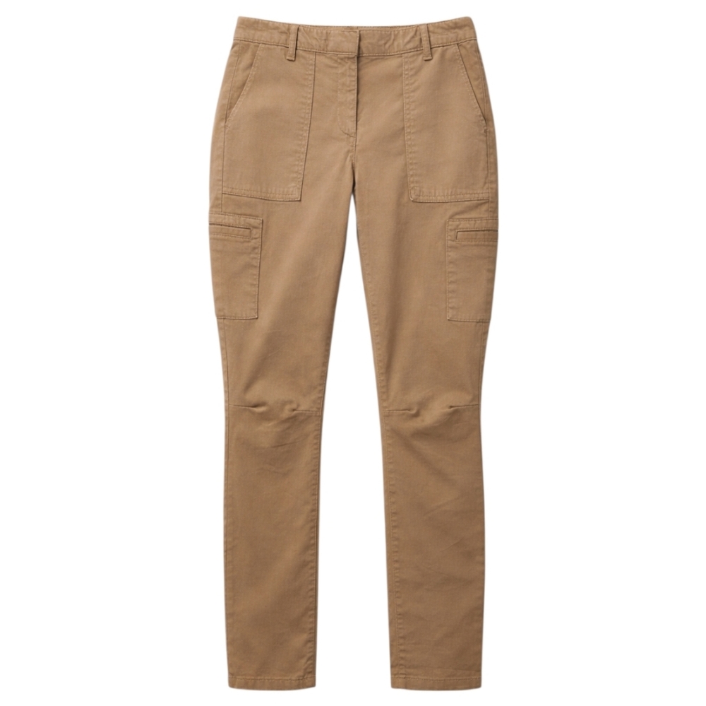 Women's Slim Cargo Pants in Tan